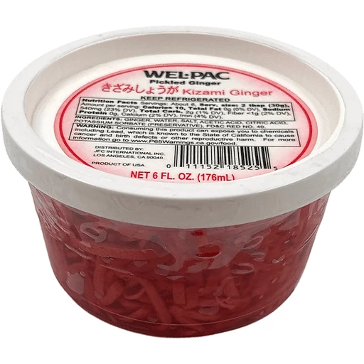 Wel-Pac Pickled Ginger (Beni Shoga Kizami) | R&T Asian Market of