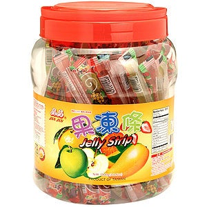 Jin Jin Jelly Strip (Sugar Straws), Assorted Flavors, 晶晶蒟蒻果凍條