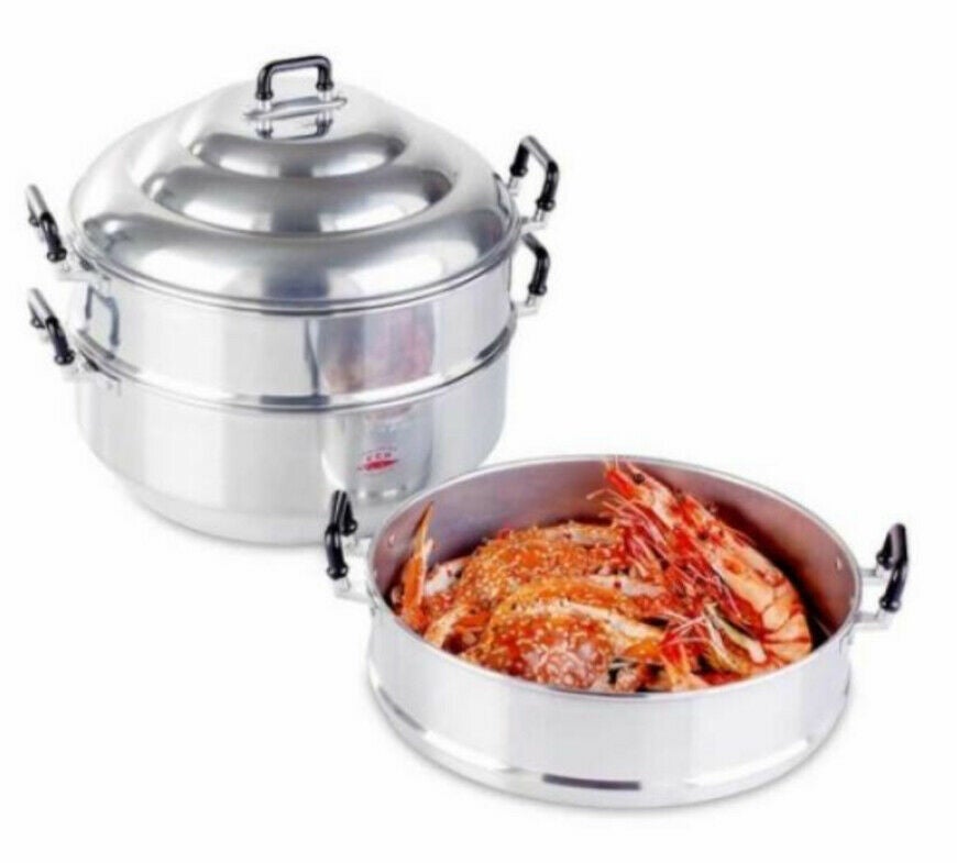 Thai Tradition Crocodile Brand Aluminum Cookware Chinese Steamer Pot 36 or  40 cm